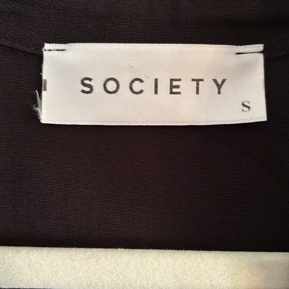 Society Black Buttoned Blouse - Picture 2 of 4